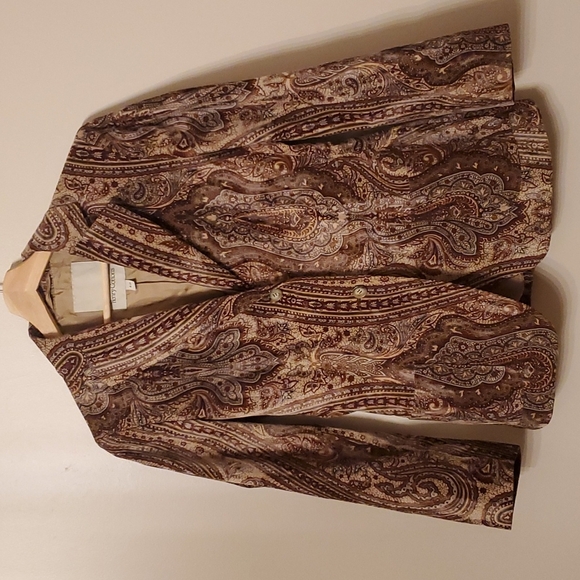 Henry Cottons Paisley Brown Two Button Blazer Jacket 4 - Picture 2 of 14